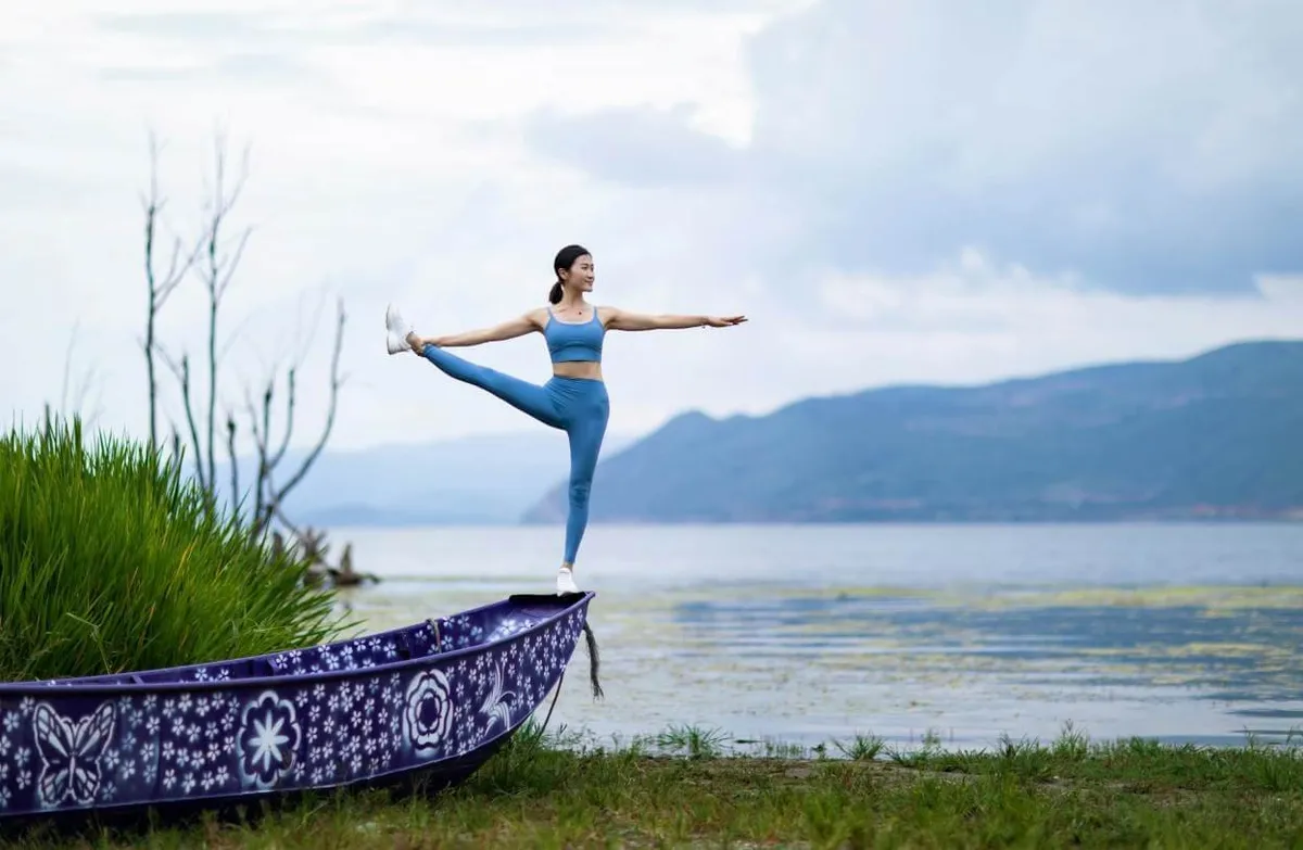 Person practising a long, gentle stretch during a flexibility-focused yoga session