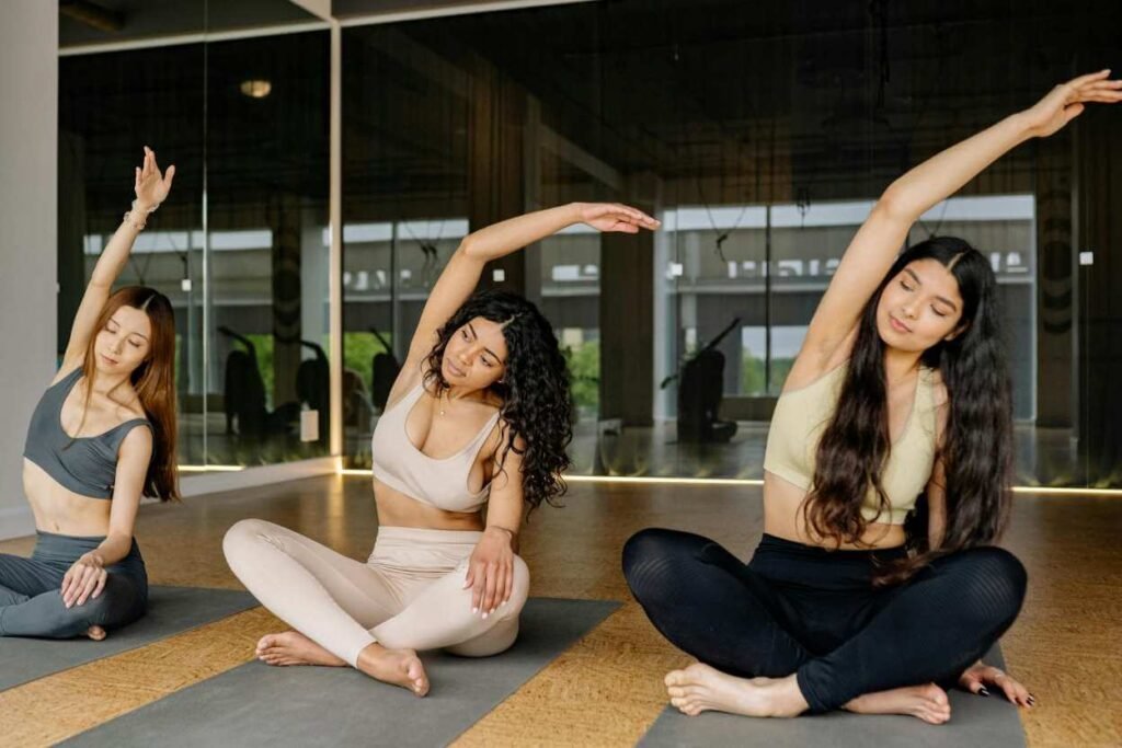 girls doing yoga for flexible body